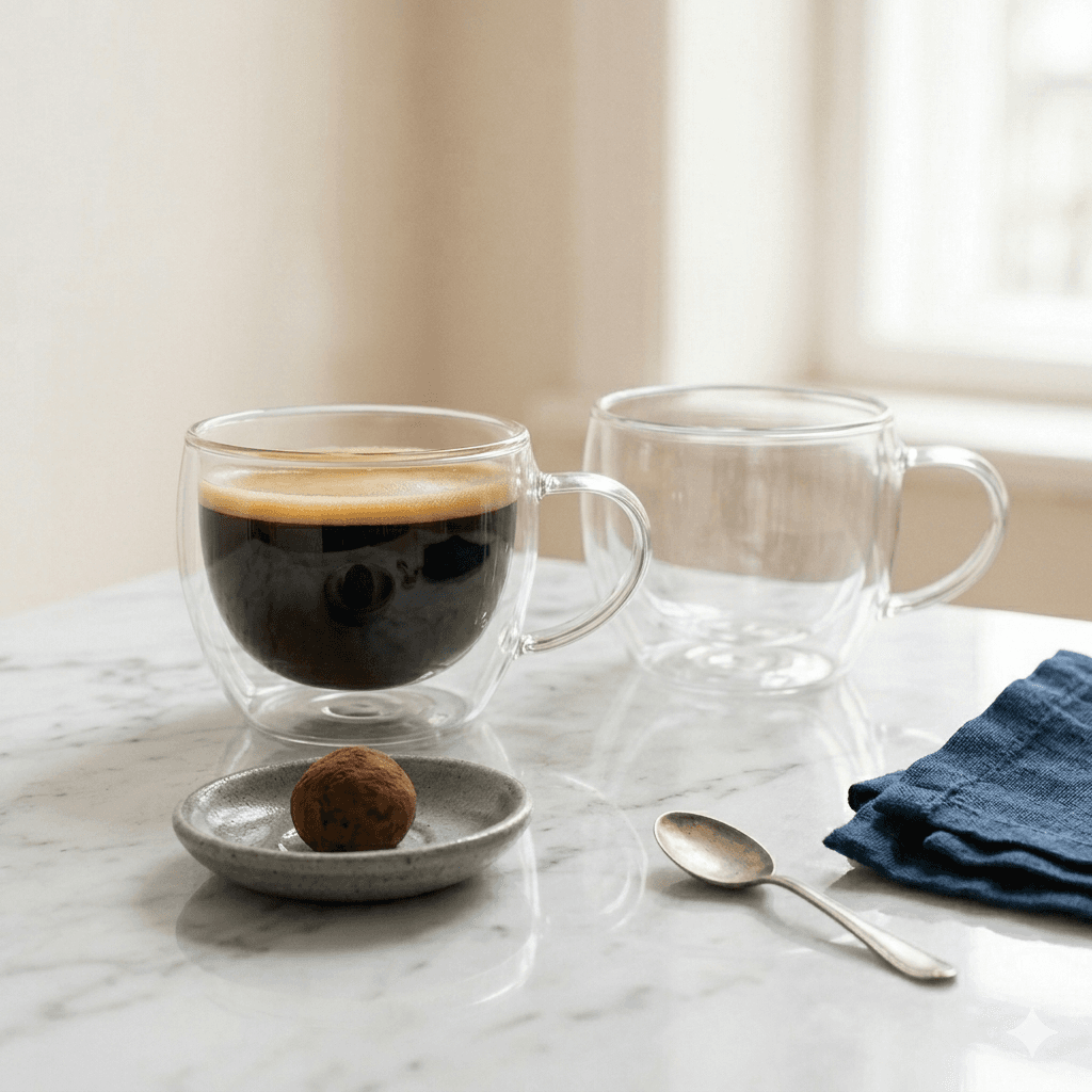 Tazas Doble Vidiro 180 Ml - BOX DE 2 UNIDADES