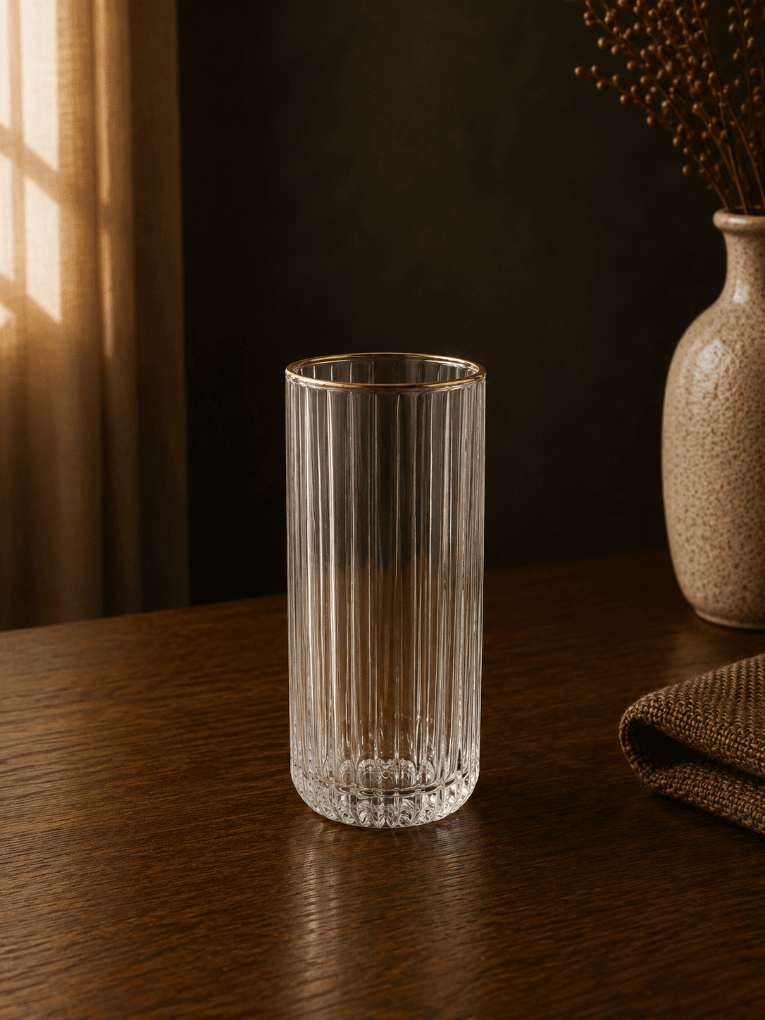 Vasos Labrados Cristal Aurea 430 Cc - Box de 6u