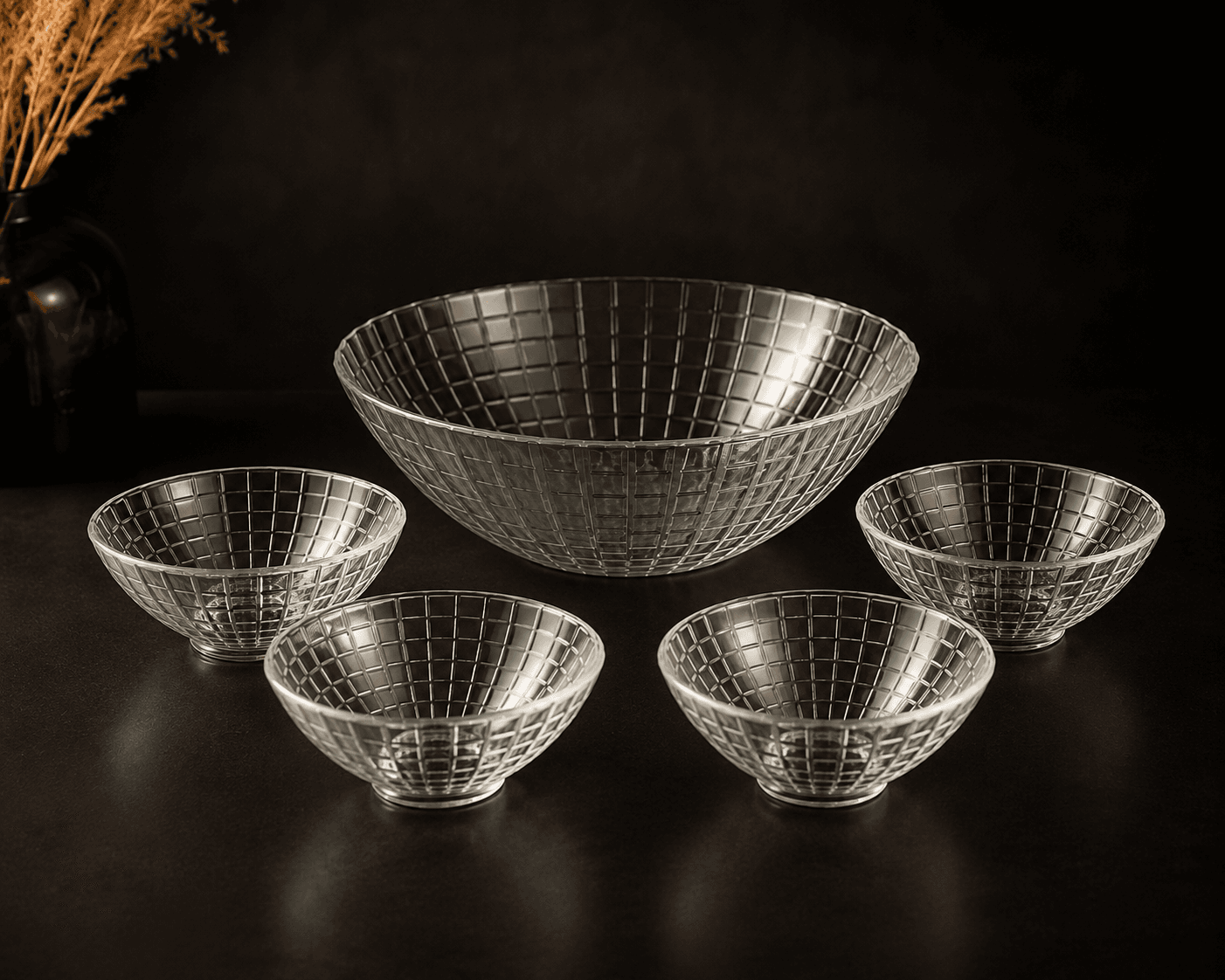 BOWLS DE VIDRIO - 1 GRANDE 4 COMPOTERAS