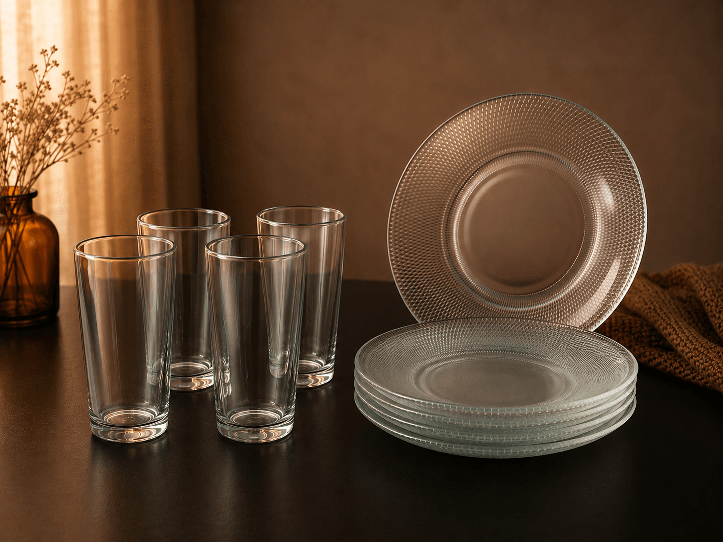 COMBO VAJILLA! 4 PLATOS HONDOS 4 PLATOS PLAYOS Y 4 VASOS