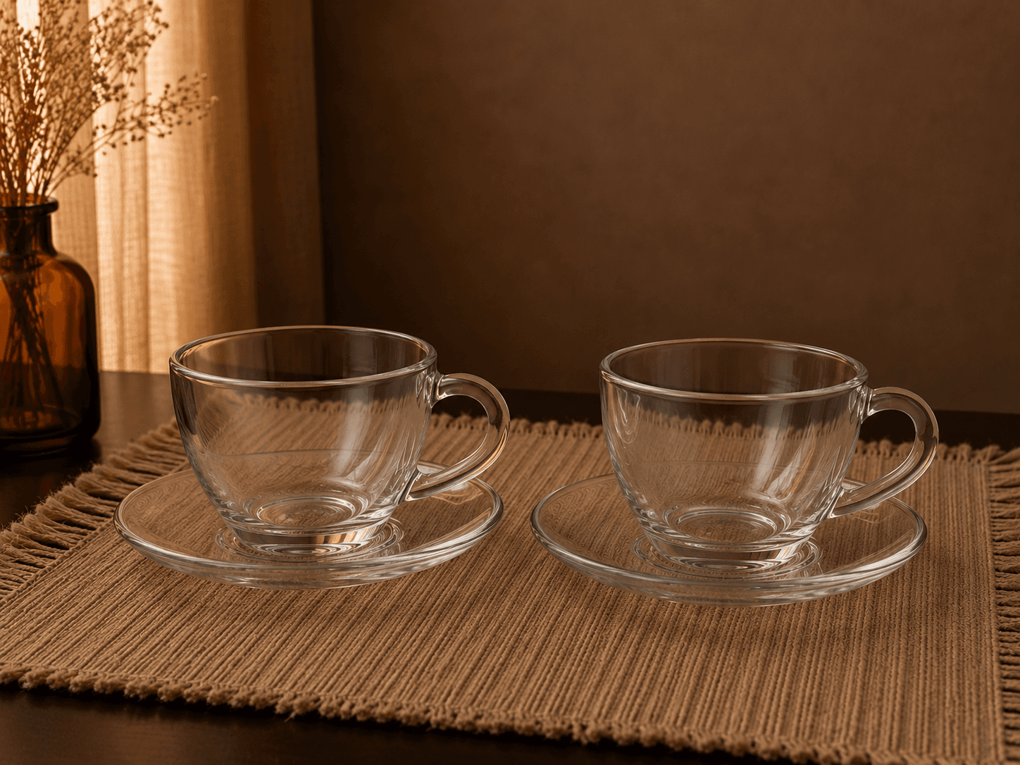 Tazas Con Platos - 6 tazas y 6 platos